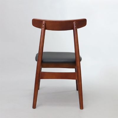 Hotel Restaurant Solid Wood Dining Chairs with Upholstered Seat and Customizable Options
