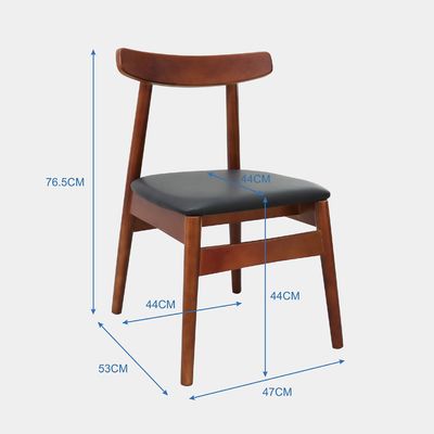 Hotel Restaurant Solid Wood Dining Chairs with Upholstered Seat and Customizable Options