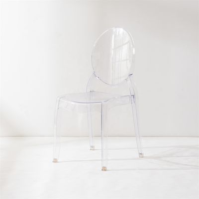 Modern Stackable Dining Chair Made of Transparent PC Material for Stackable in Hotel Cafe Living Room