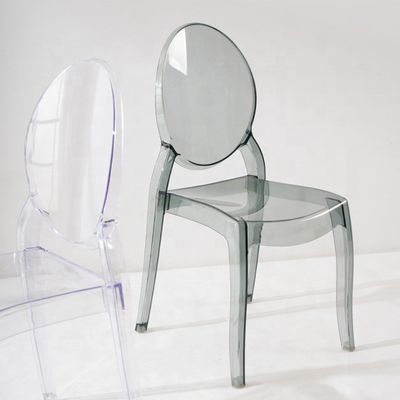 Modern Stackable Dining Chair Made of Transparent PC Material for Stackable in Hotel Cafe Living Room