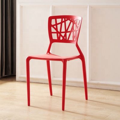 NO Folded Modern Design Plastic Dining Chair for Stackable Cafe Furniture Stackable