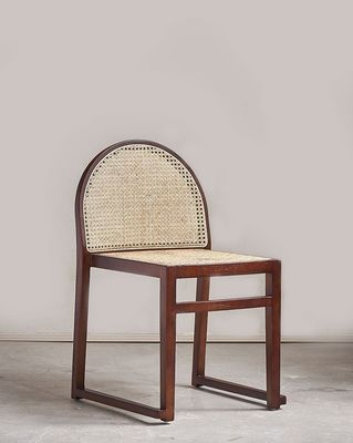 Home Furniture Natural Solid Wood Luxury Rattan Dining Chair for Modern Restaurant