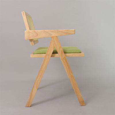 Hotel Restaurant Furniture Hot Nordic Solid Wood Dining Chairs with Upholstered Rattan Backrest in High Demand