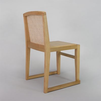 Modern U Stackable Rattan Backrest Solid Wood Dining Chairs NO Folded Perfect for Hotel Restaurant Upgrade and Renovation
