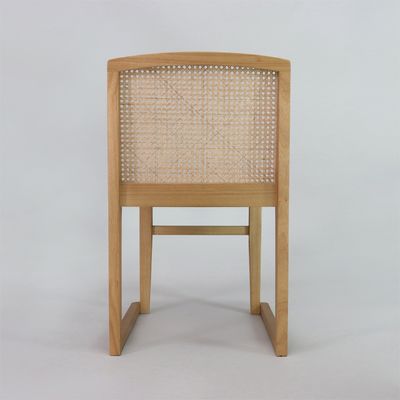 Modern U Stackable Rattan Backrest Solid Wood Dining Chairs NO Folded Perfect for Hotel Restaurant Upgrade and Renovation