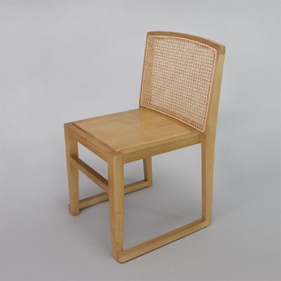 Modern U Stackable Rattan Backrest Solid Wood Dining Chairs NO Folded Perfect for Hotel Restaurant Upgrade and Renovation