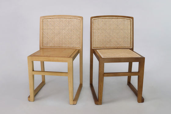 Modern U Stackable Rattan Backrest Solid Wood Dining Chairs NO Folded Perfect for Hotel Restaurant Upgrade and Renovation