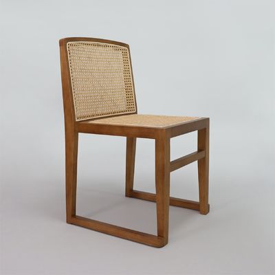 OEM Service Accepted Nordic Furniture Stackable Rattan Backrest Solid Wood Dining Chair for Hotel Restaurant