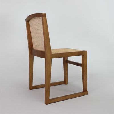 OEM Service Accepted Nordic Furniture Stackable Rattan Backrest Solid Wood Dining Chair for Hotel Restaurant