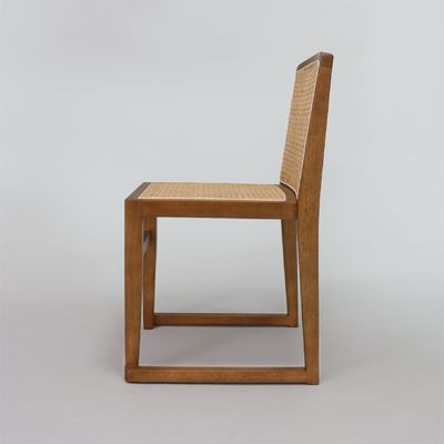 OEM Service Accepted Nordic Furniture Stackable Rattan Backrest Solid Wood Dining Chair for Hotel Restaurant