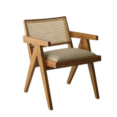 Specific Dining Chair Design Home Furniture Rattan Chair with Mail Packing and Upholstered Solid Wood