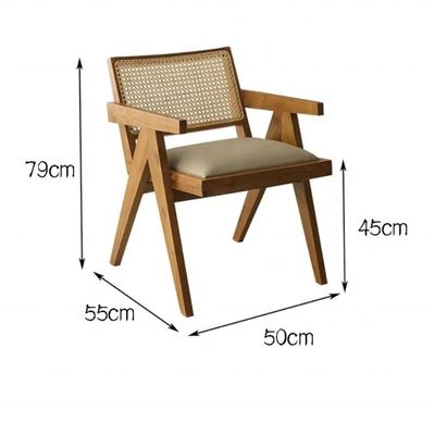 Specific Dining Chair Design Home Furniture Rattan Chair with Mail Packing and Upholstered Solid Wood