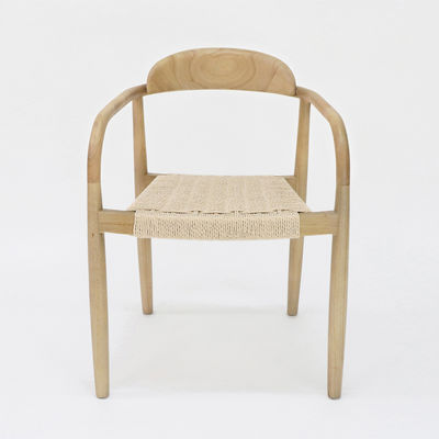 W55*D54*H76CM Modern Design Home Furniture Hand-woven Cord Solid Wood Dining Chair