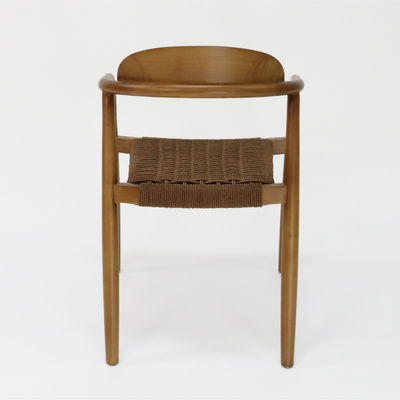 W55*D54*H76CM Modern Design Home Furniture Hand-woven Cord Solid Wood Dining Chair