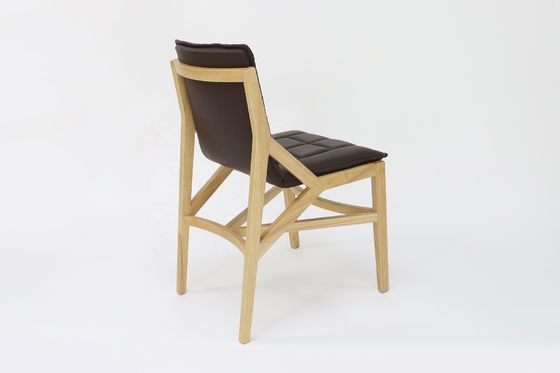 OEM Service Accepted Modern PU Leather Dining Chair for Solid Wood Furniture
