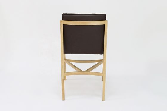 OEM Service Accepted Modern PU Leather Dining Chair for Solid Wood Furniture