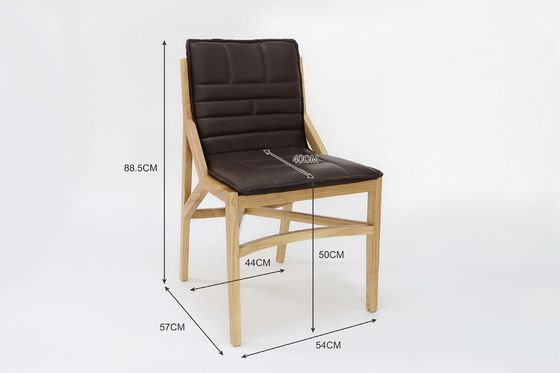 OEM Service Accepted Modern PU Leather Dining Chair for Solid Wood Furniture