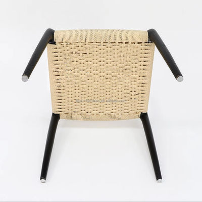 Comfortable Hand Woven Y Mail Packing Modern Style Outdoor Solid Wood Rope Chair for Dining and Living Room Furniture