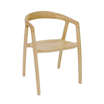 Restaurant Solid Wood Dining Chair with Nitrolacquer Finish in Walnut/Natural/Black