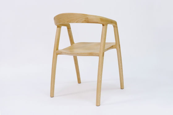 Restaurant Solid Wood Dining Chair with Nitrolacquer Finish in Walnut/Natural/Black