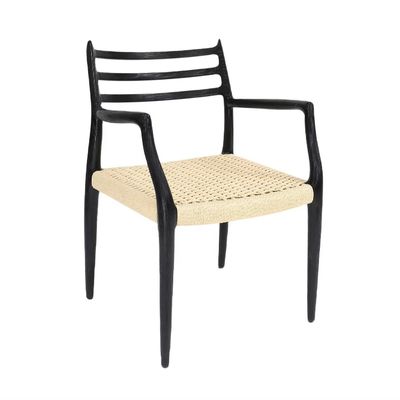 Solid Wood Dining Chair Furniture W64*D50.5*H77CM Hand Woven Outdoor Rope Paper Cord Chair within Mail Packing Y