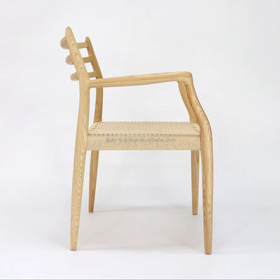 Solid Wood Dining Chair Furniture W64*D50.5*H77CM Hand Woven Outdoor Rope Paper Cord Chair within Mail Packing Y