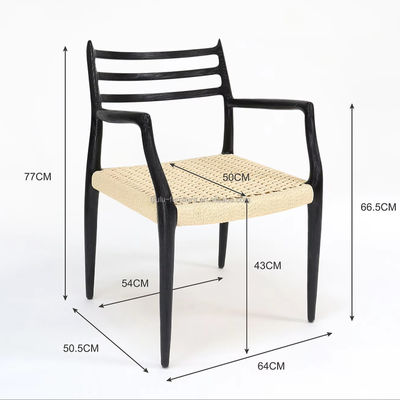 Solid Wood Dining Chair Furniture W64*D50.5*H77CM Hand Woven Outdoor Rope Paper Cord Chair within Mail Packing Y