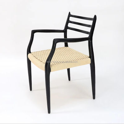 Solid Wood Dining Chair Furniture W64*D50.5*H77CM Hand Woven Outdoor Rope Paper Cord Chair within Mail Packing Y