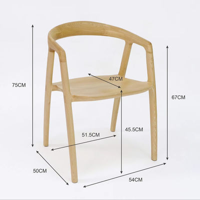 Solid Wood Dining Chair with Nitrolacquer Finish and NO Folded Design at Reasonable in Ash Wood