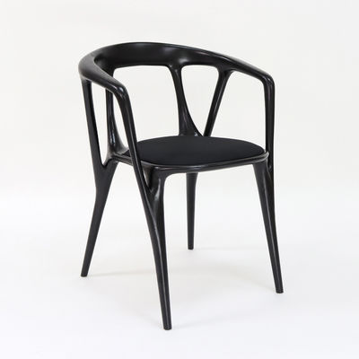 2024 Vintage Nitrolacquer Finish Wooden Artistic Customized Furniture Fabric Upholstery Dining Chair for Restaurant