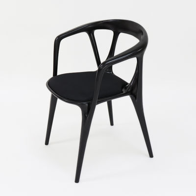 2024 Vintage Nitrolacquer Finish Wooden Artistic Customized Furniture Fabric Upholstery Dining Chair for Restaurant