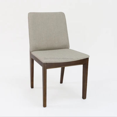 Modern Style Nitrolacquer Finish Solid Wood Dining Chair with Upholstery and Accent Arm