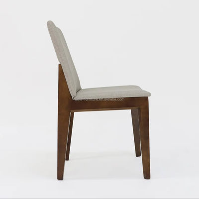 Modern Style Nitrolacquer Finish Solid Wood Dining Chair with Upholstery and Accent Arm