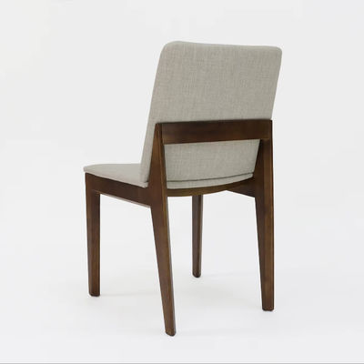 Modern Style Nitrolacquer Finish Solid Wood Dining Chair with Upholstery and Accent Arm
