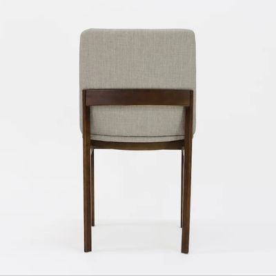 Modern Style Nitrolacquer Finish Solid Wood Dining Chair with Upholstery and Accent Arm