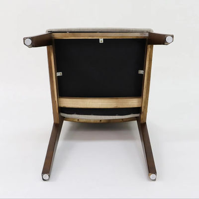 Modern Style Nitrolacquer Finish Solid Wood Dining Chair with Upholstery and Accent Arm