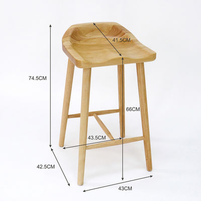 Solid Wood Bar Chair for Home Bar and Home Furniture in Nordic Style Mail Packing Y
