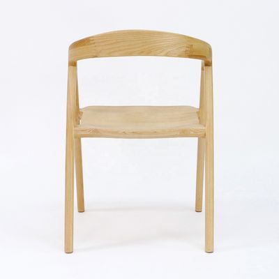 Modern Nordic Style Restaurant Wooden Armchair Design Solid Ash Wood Dining Chairs with Home Furniture and Mail Packing