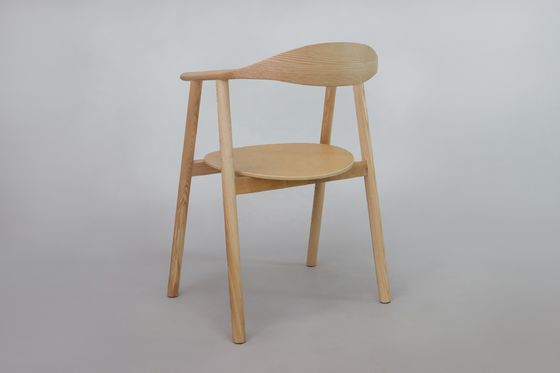 Fully Assembled High Back Solid Ash Wood Dining Chair for Home Furniture in Modern Restaurant