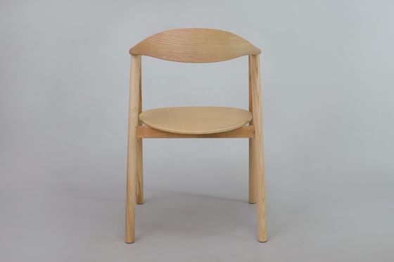 Fully Assembled High Back Solid Ash Wood Dining Chair for Home Furniture in Modern Restaurant