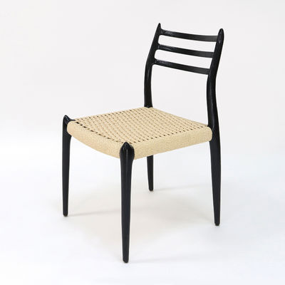 Nordic Modern Hand-woven Cord Wooden Dining Chair Made of Natural Solid Wood for Furniture