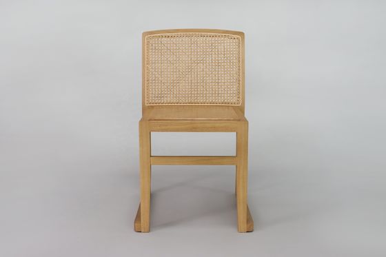 Stackable Wicker Chair with Rattan Back and Solid Wood Seat for Wedding Outdoor Cafe Dining Room Furniture