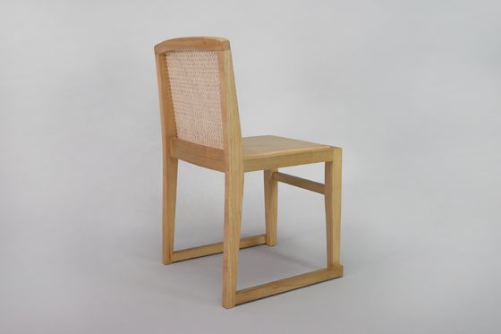 Stackable Wicker Chair with Rattan Back and Solid Wood Seat for Wedding Outdoor Cafe Dining Room Furniture