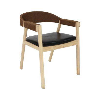 Leisure Facilities Solid Wood Dining Chair for Restaurant Hand-woven Cord General Simplicity Home Furniture