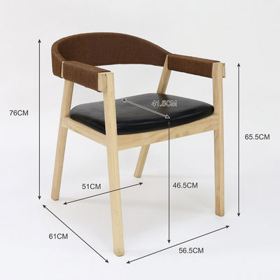 Leisure Facilities Solid Wood Dining Chair for Restaurant Hand-woven Cord General Simplicity Home Furniture