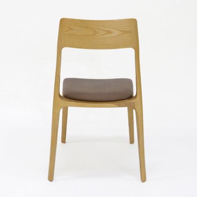 Nordic Modern Dining Room Solid Wood Frame Leather Dining Stackable Chair Timeless and Classic Design