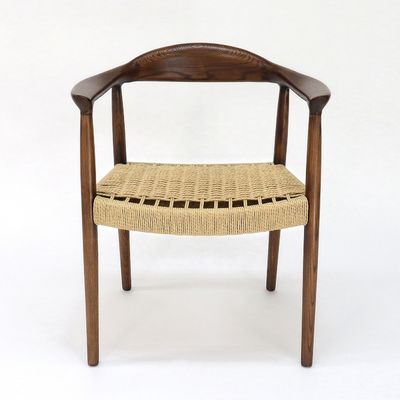 Custom Kennedy Armrest Chair Modern Nordic Style Solid Wood President Dining Chair for Restaurant and Cafe