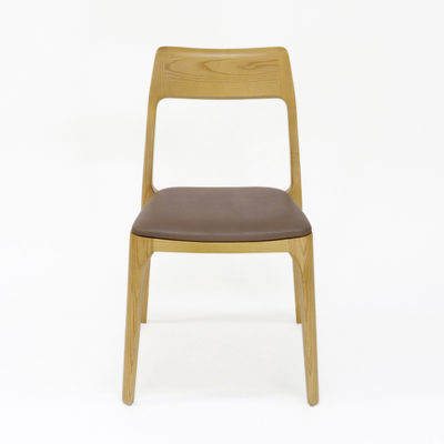 Leisure Facilities Dining Chair Vintage Wooden with Customized Fabric Upholstery and Nitrolacquer Finish
