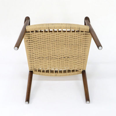 Solid Wood Dining Chair for Restaurant Hand-woven Cord Ash/Rubber Wood Frame Simplicity Home Furniture