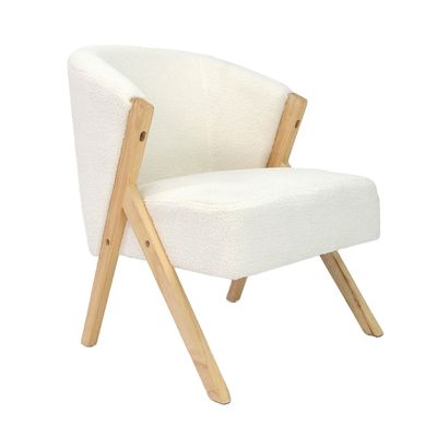 Customizable Solid Wood Leisure Chair Nordic Design for Comfortable Living Room